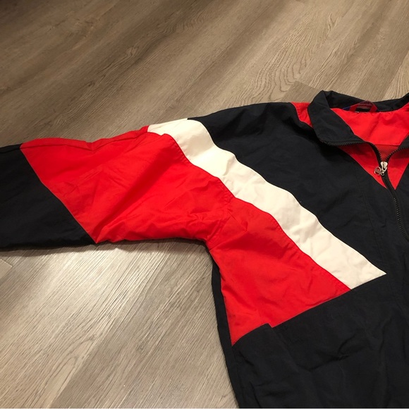 Vintage 80/90s Champion Track Jacket Windbreaker Nylon Size XL Red/Black/White - Picture 3 of 9